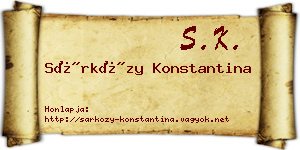 Sárközy Konstantina névjegykártya